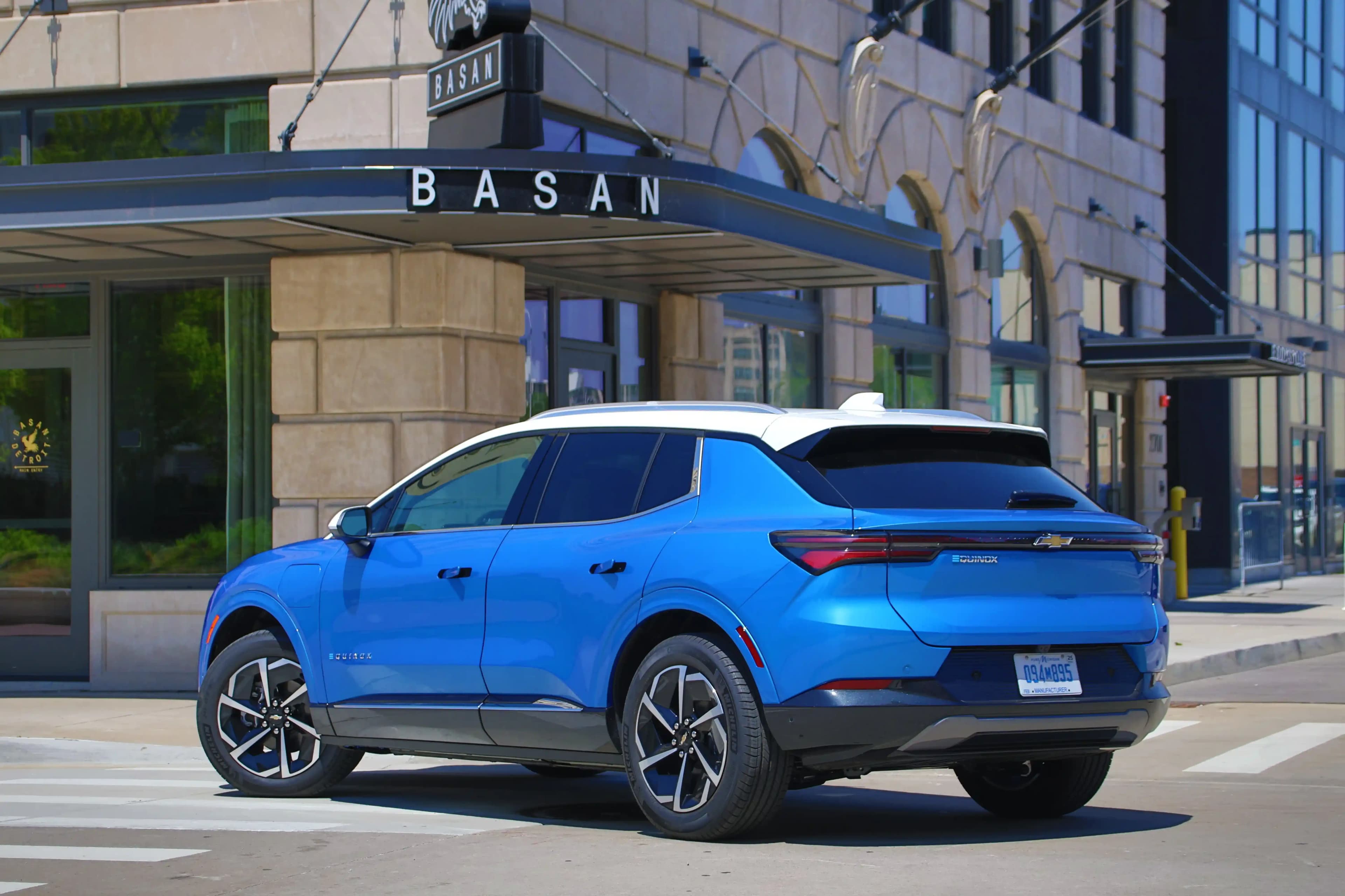 Blue 2027 Chevrolet Equinox EV Angled Back