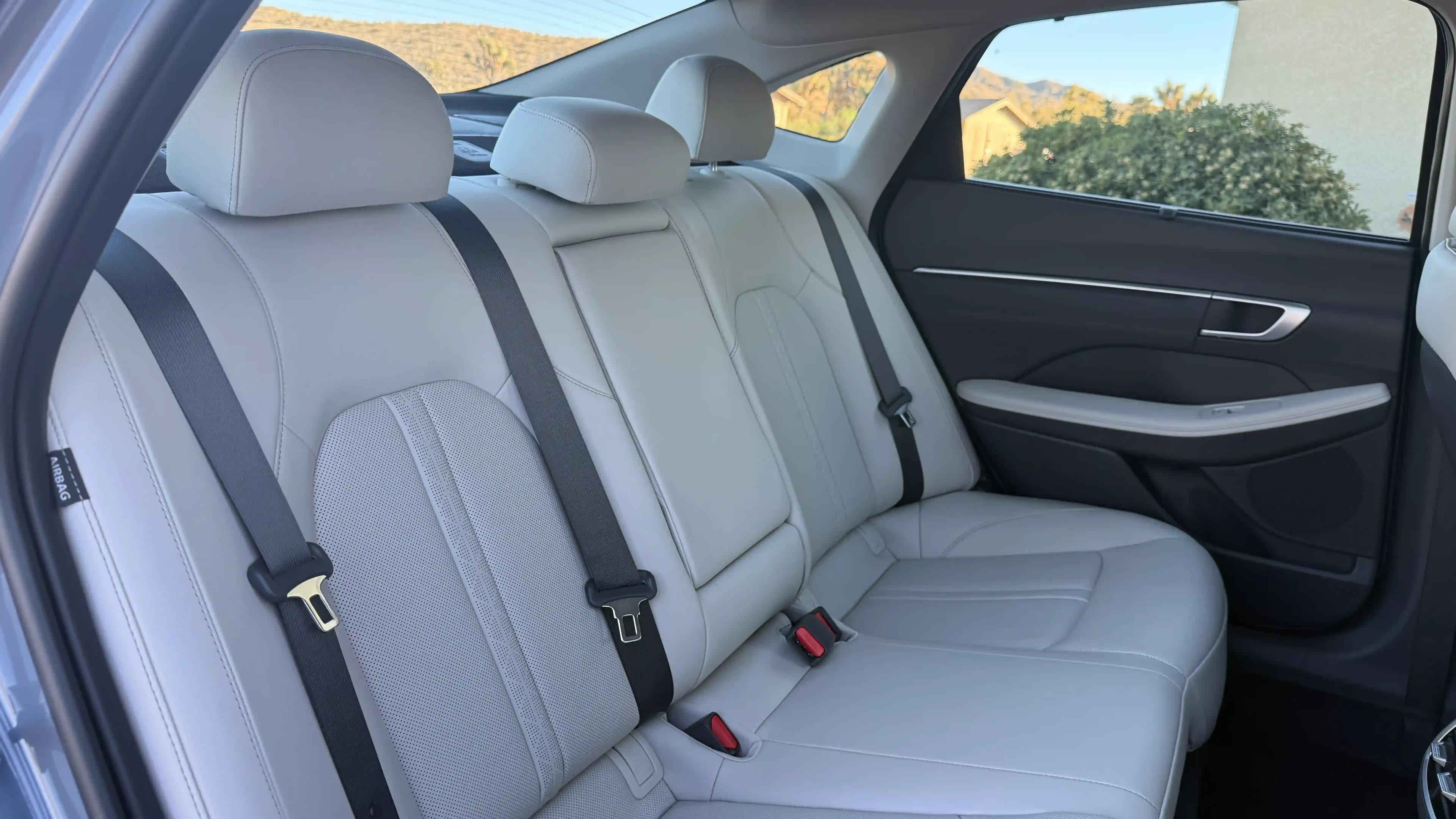Rear interior of Hyundai Sonata Hybrid