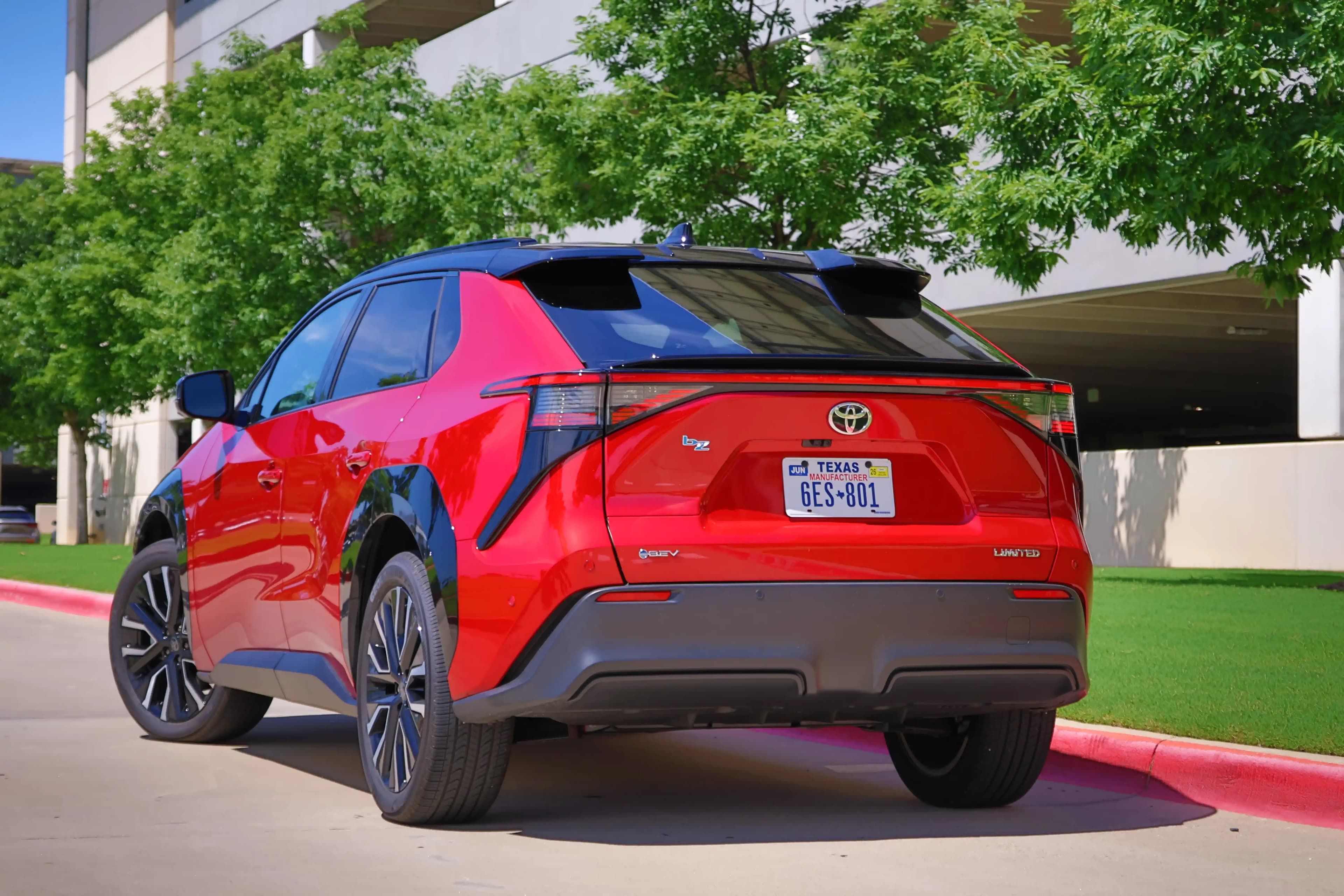 Red 2027 Toyota bZ Rear Exterior