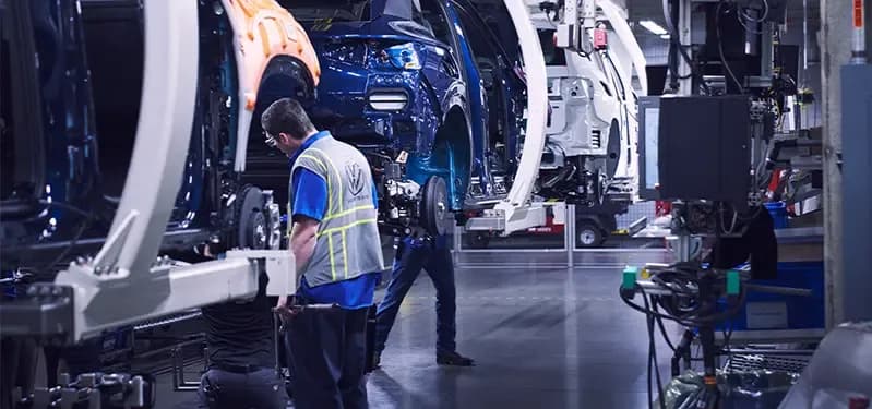 Volkswagen in factory