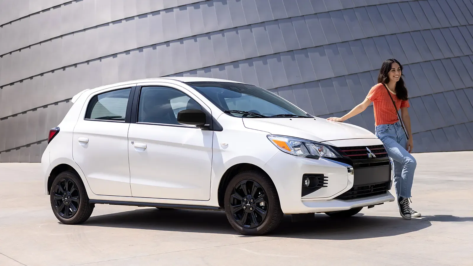 driver sitting on a fuel efficient car