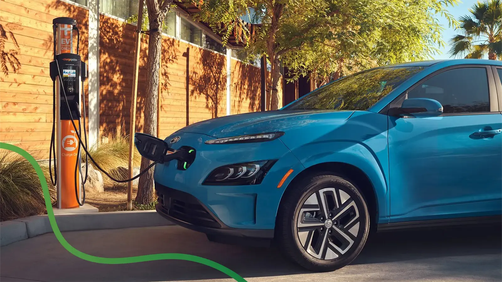ev parked charging