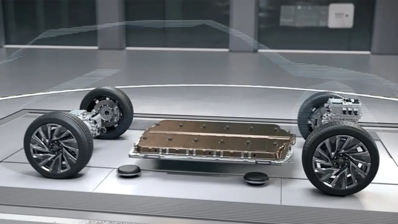 x-ray view of a car, specifically wheels