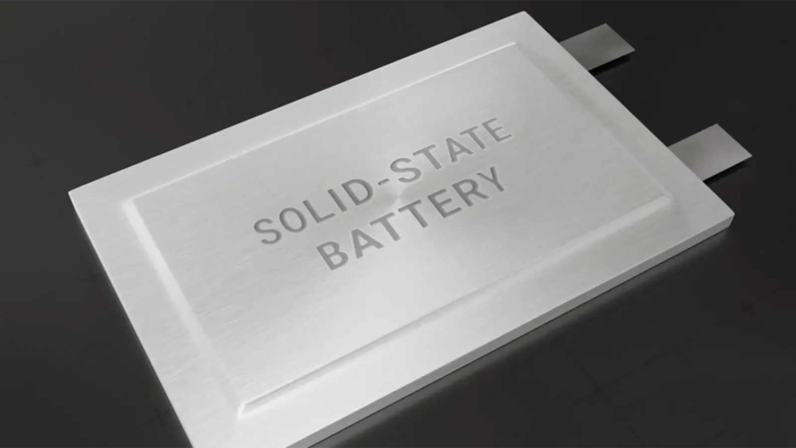 Solid-State Battery with "Solid-State Battery" written on it