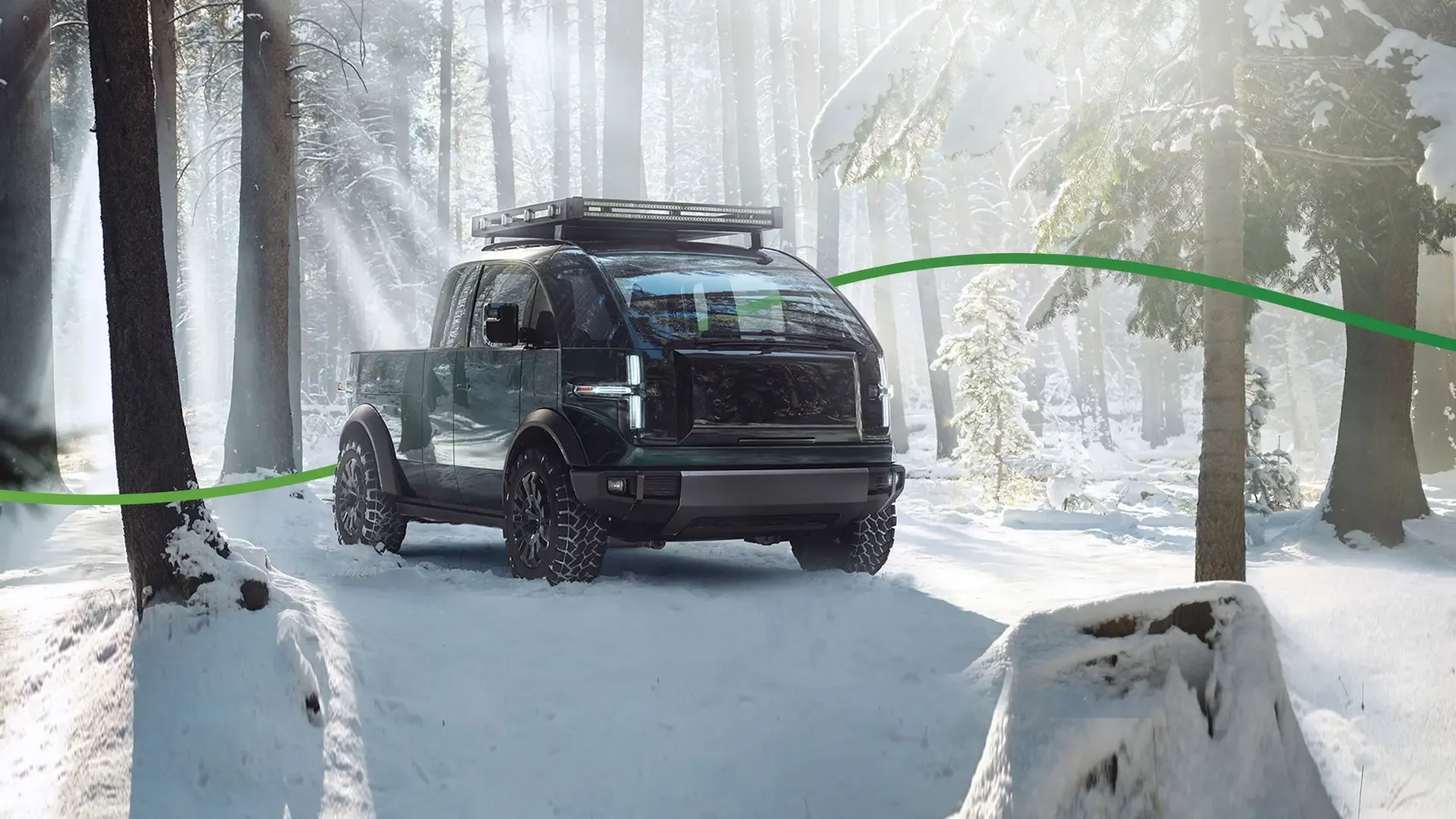 Canoo EV in snow