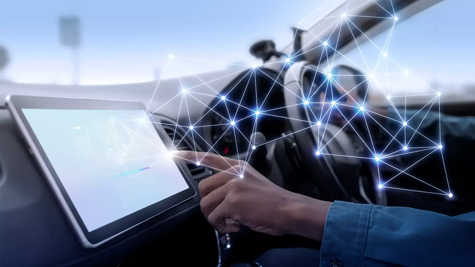 Electric car tech screen