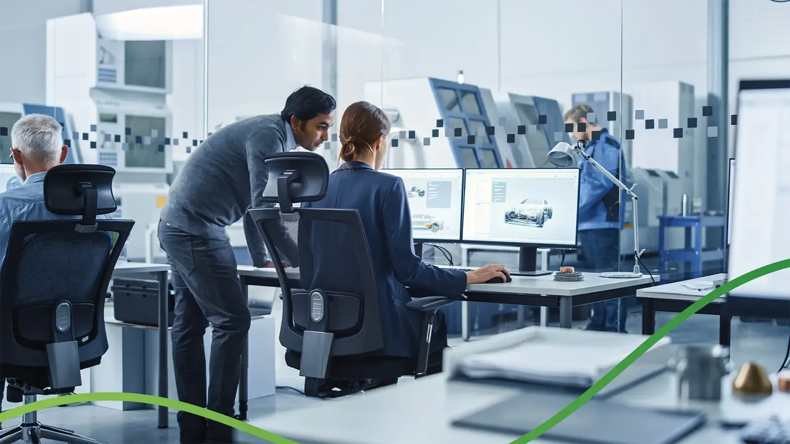 people designing 3D ev model
