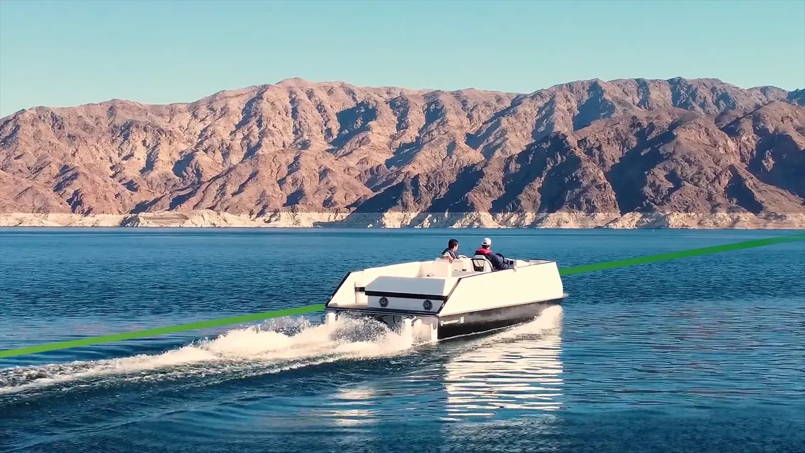 ev boat on lake