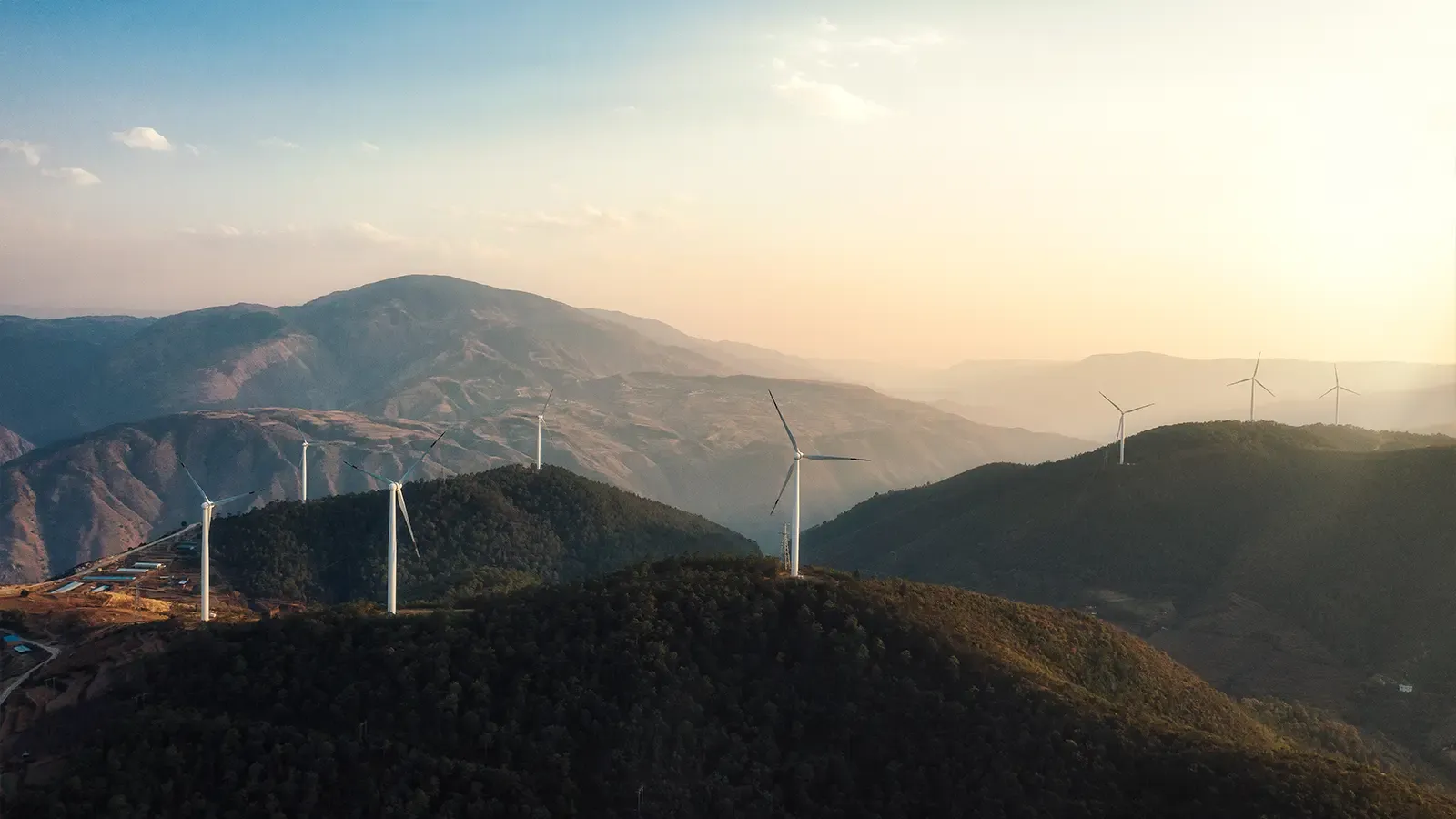 Windmills on mountain