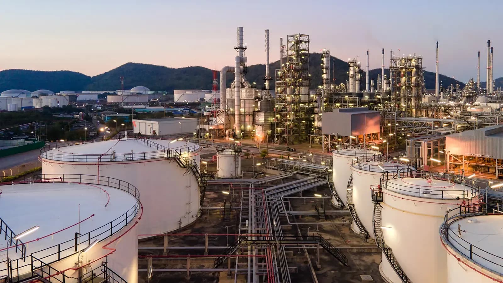 E-fuel factory aerial view