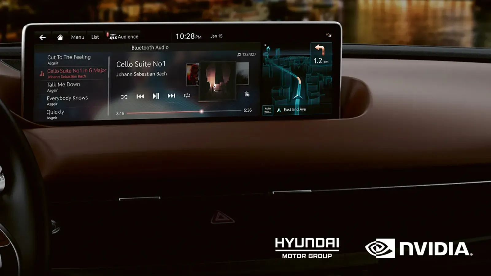 Hyundai screen powered by NVIDIA
