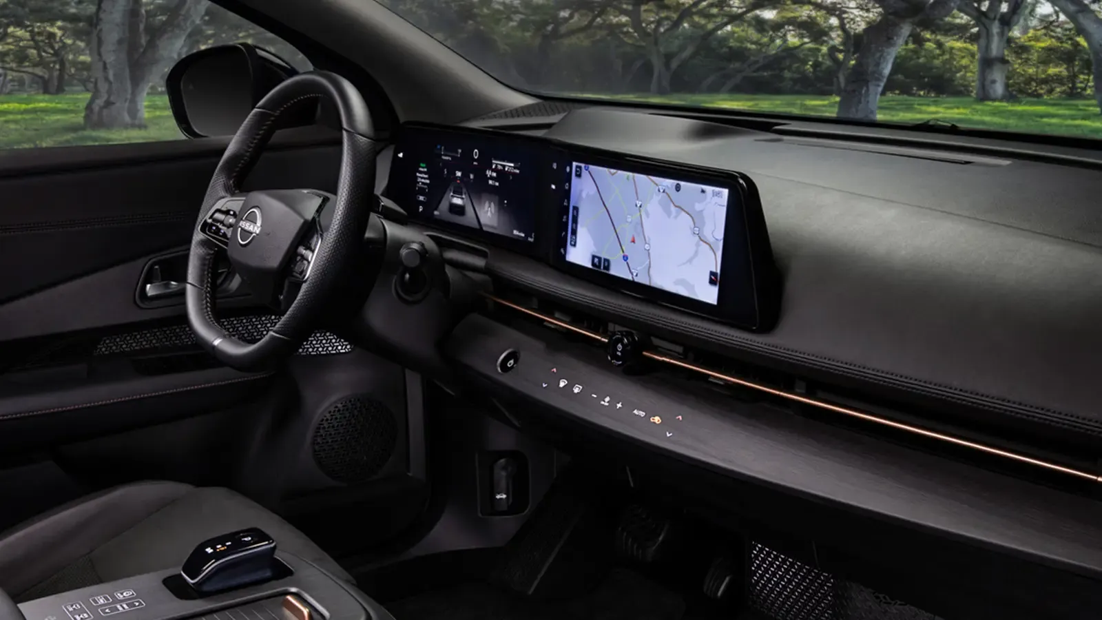 Nissan Ariya Interior dash board and tec