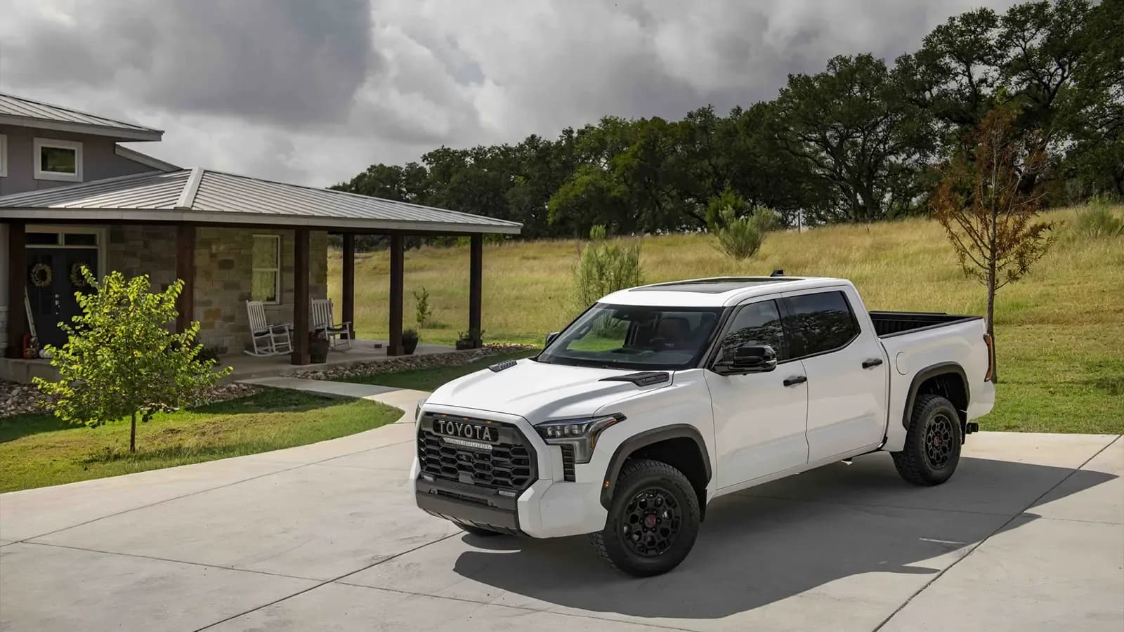 Toyota Tundra parked in driveway