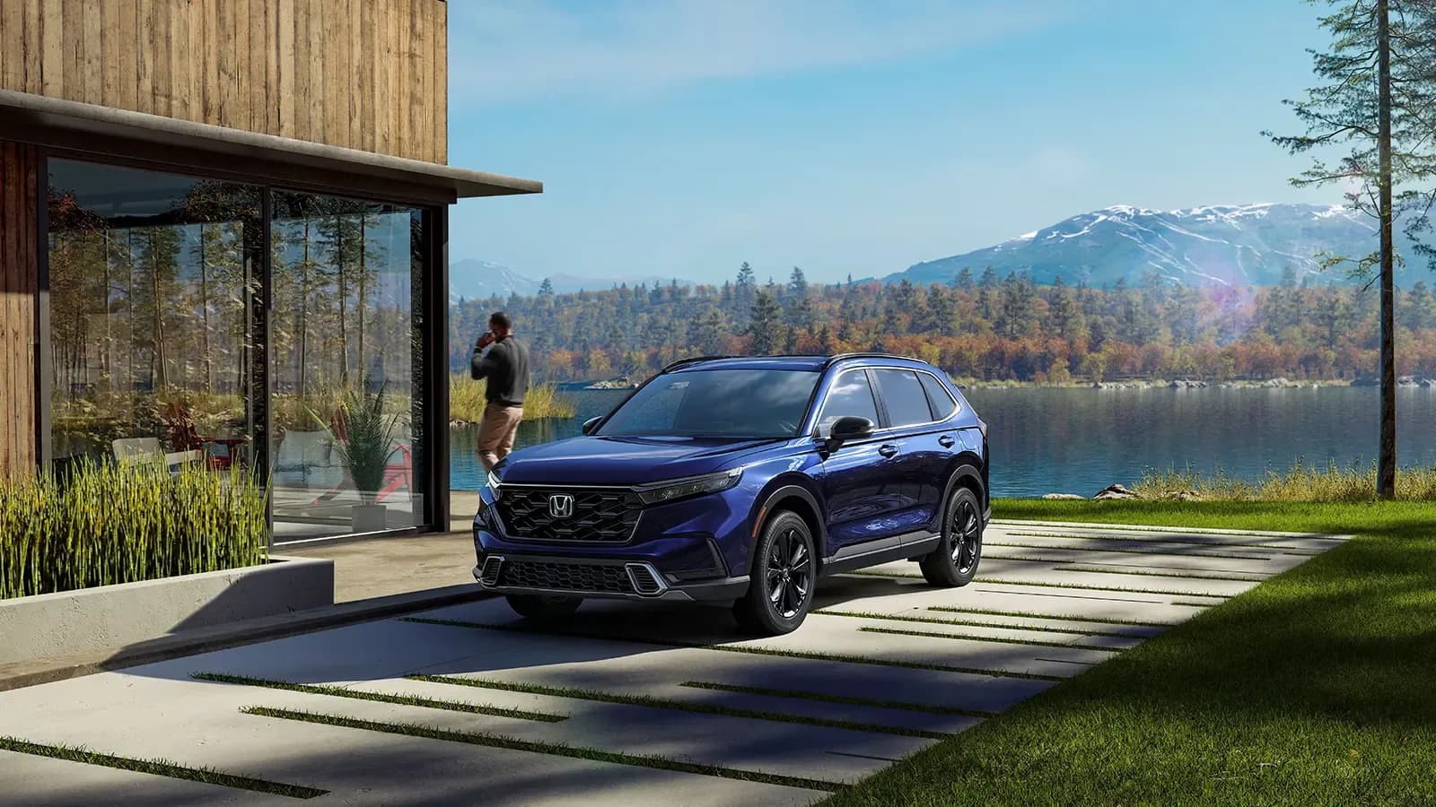 Honda CR-V parked in driveway