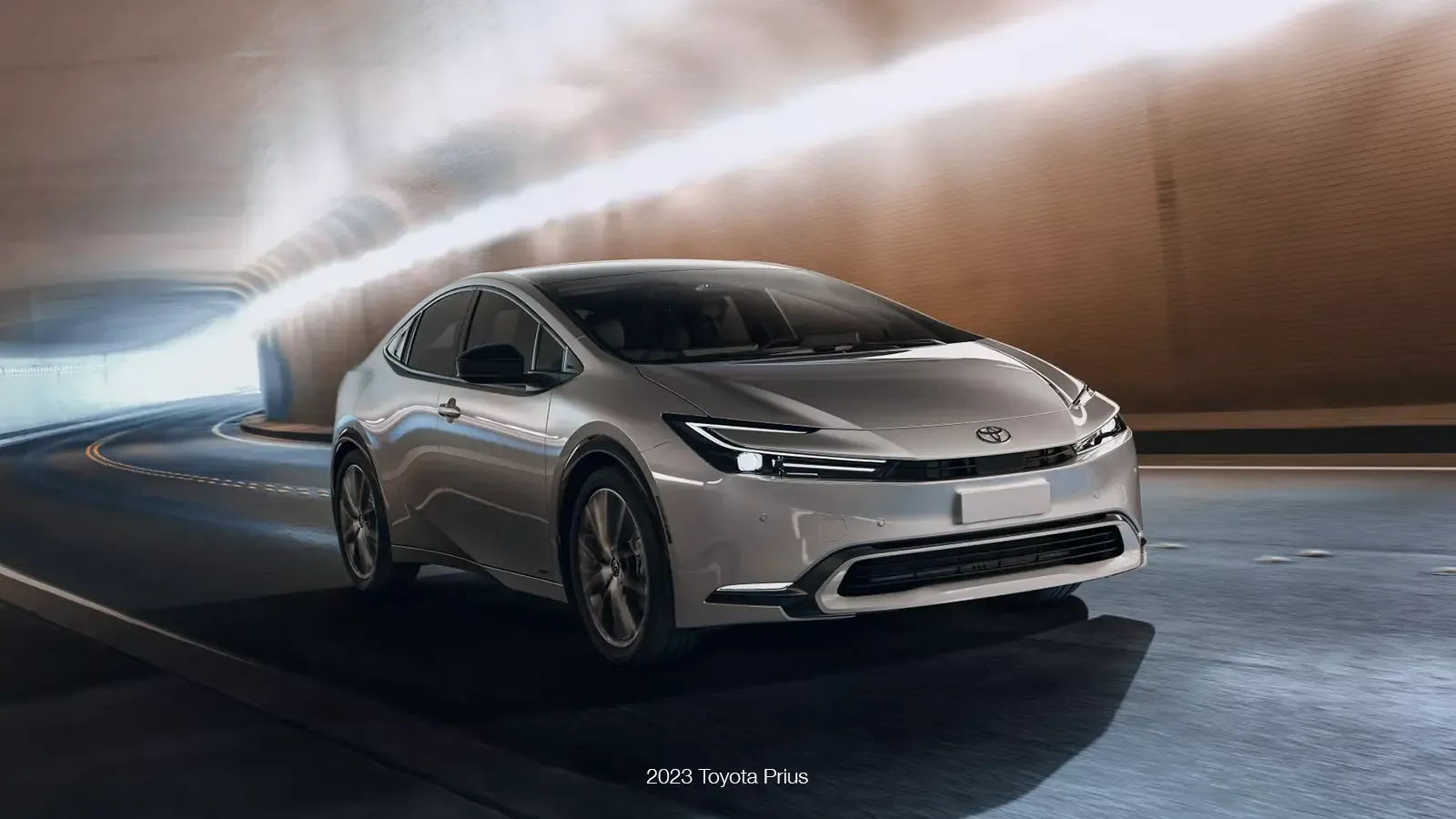 2023 Toyota Prius driving in tunnel