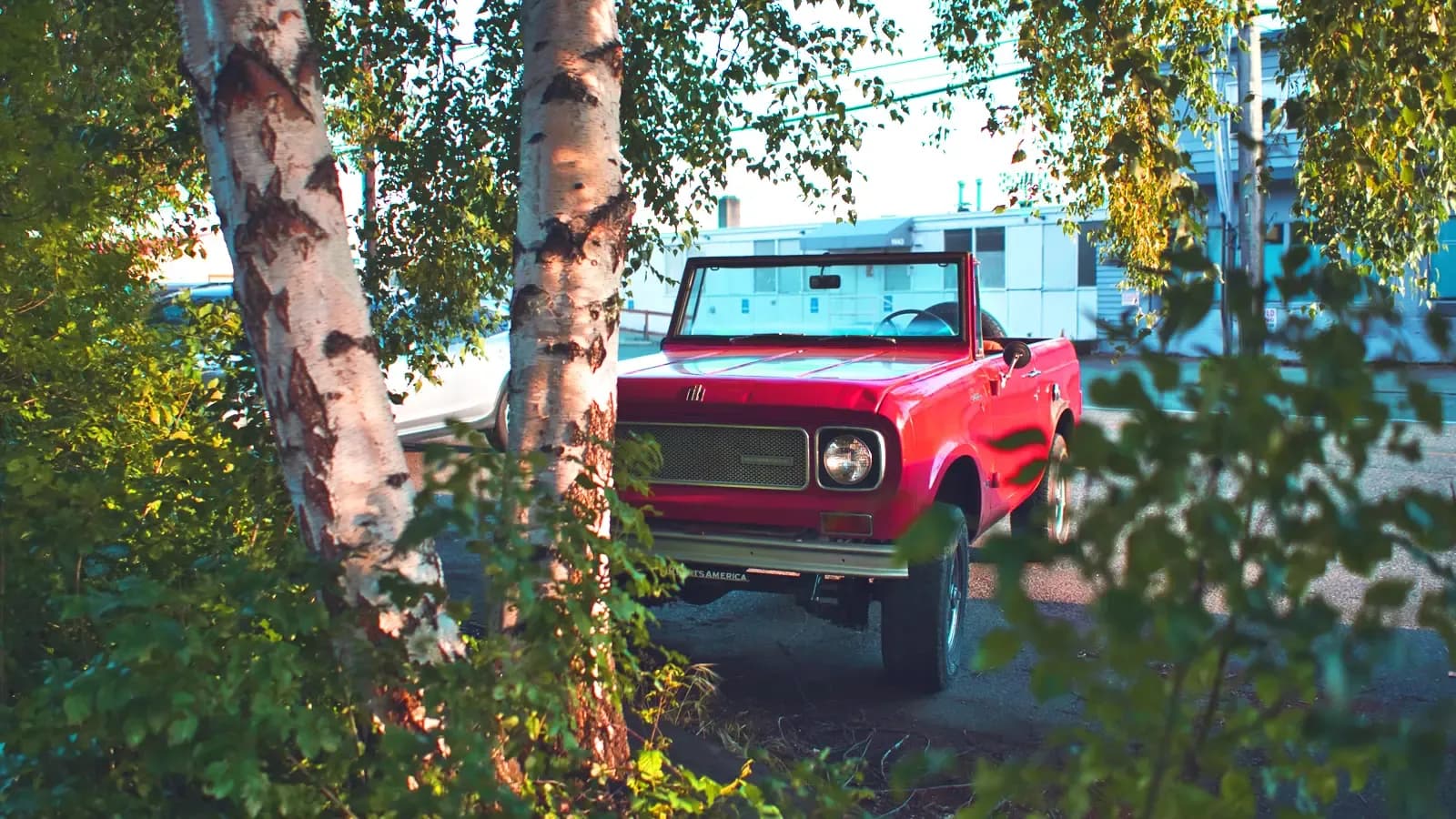 Generic photo of an old red car