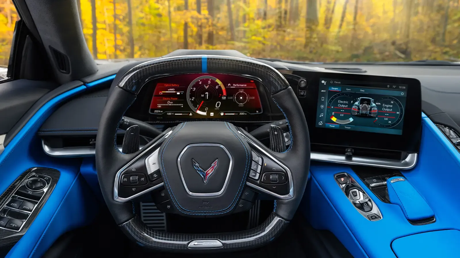 Steering weel dashboard in Corvette