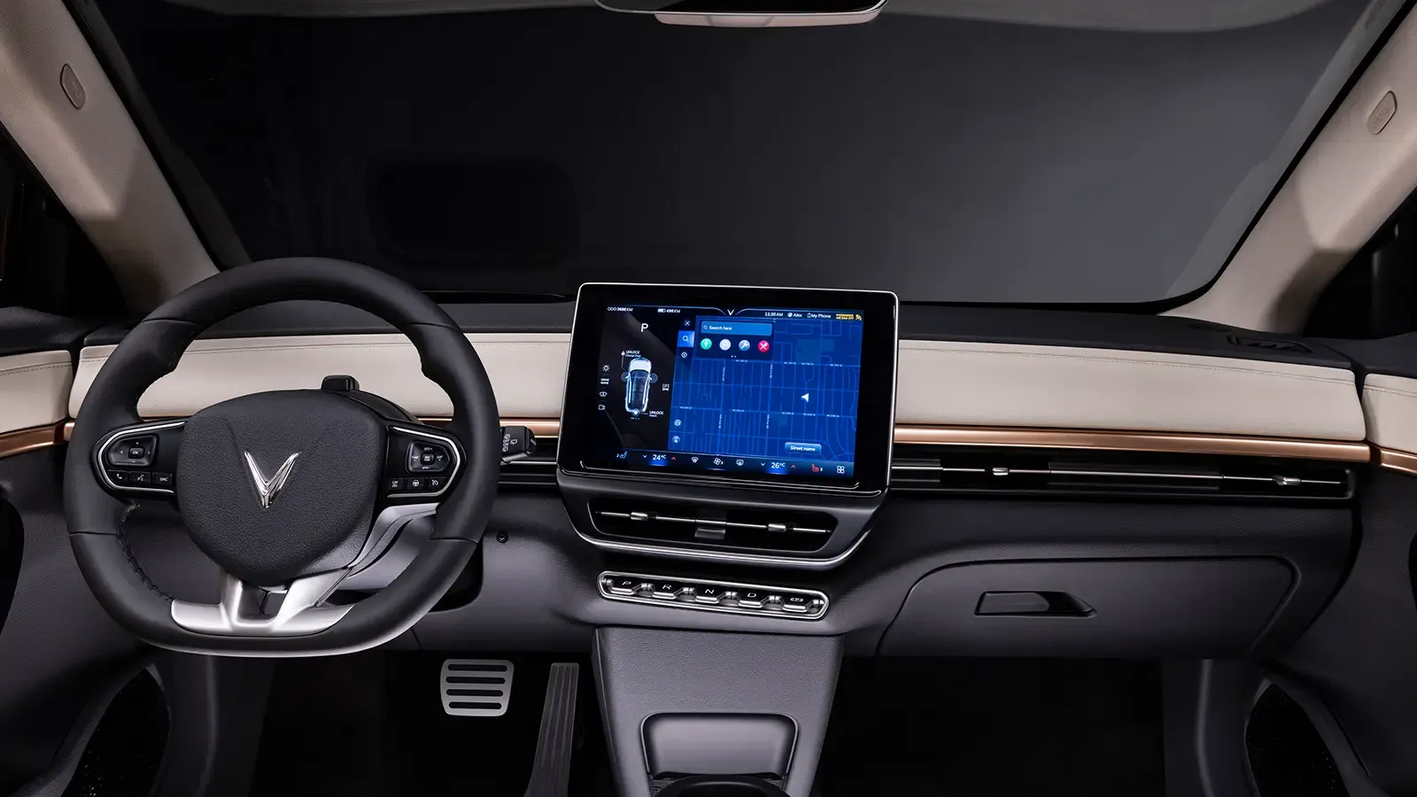 Dashboard inside the VinFast VF7