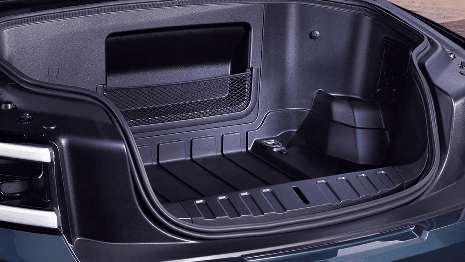 The spacious frunk of the electrical Ram 1500 REV