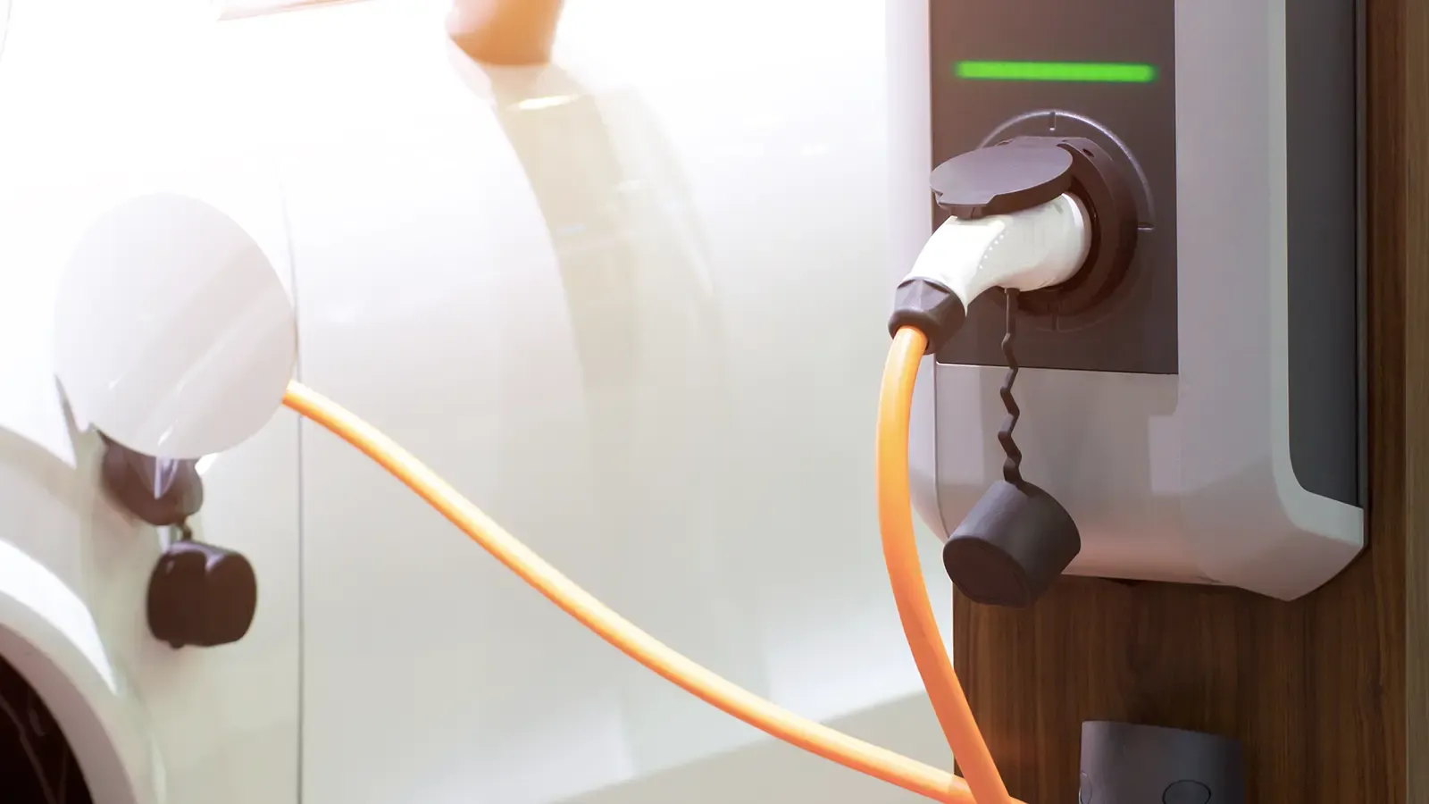 Car plugged in charging