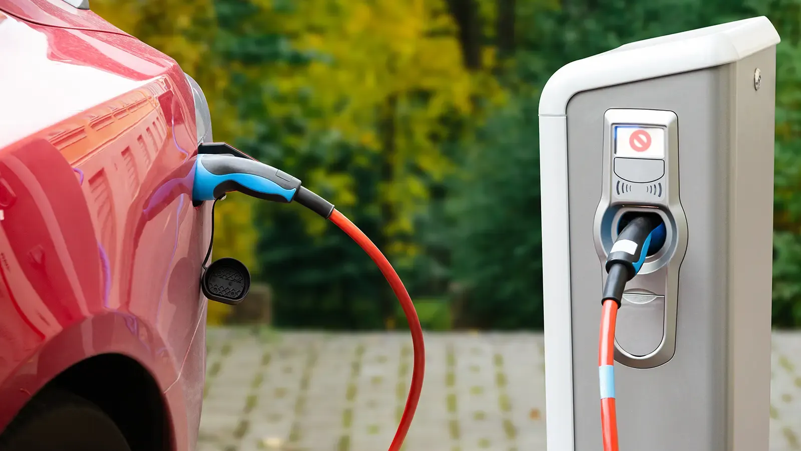 Charging station showing error message