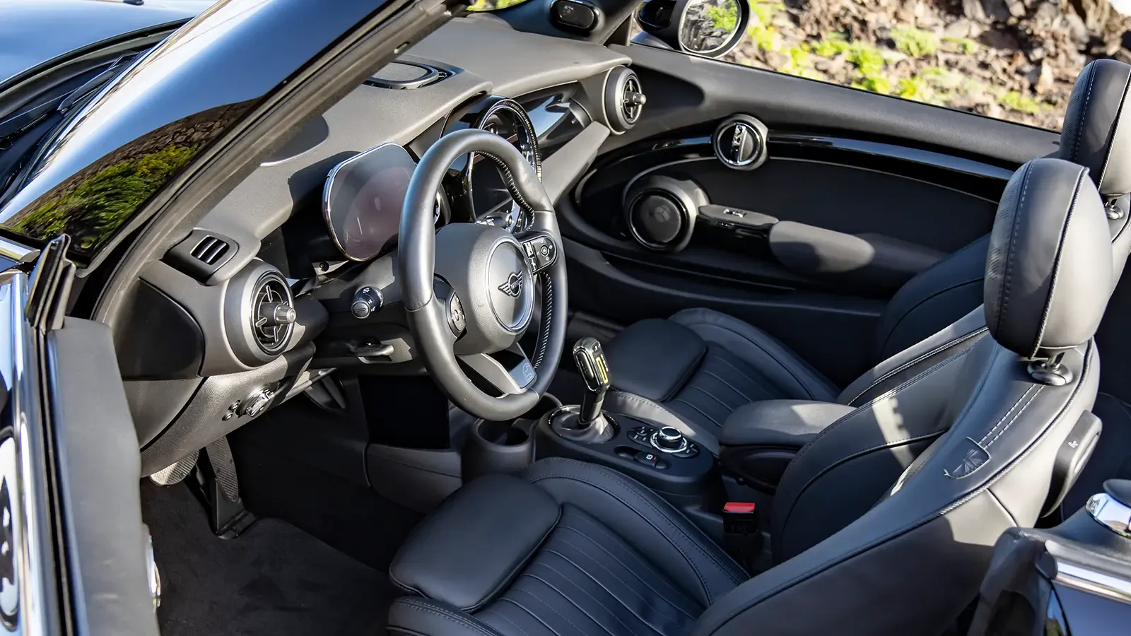 Interior of Mini Convertible EV