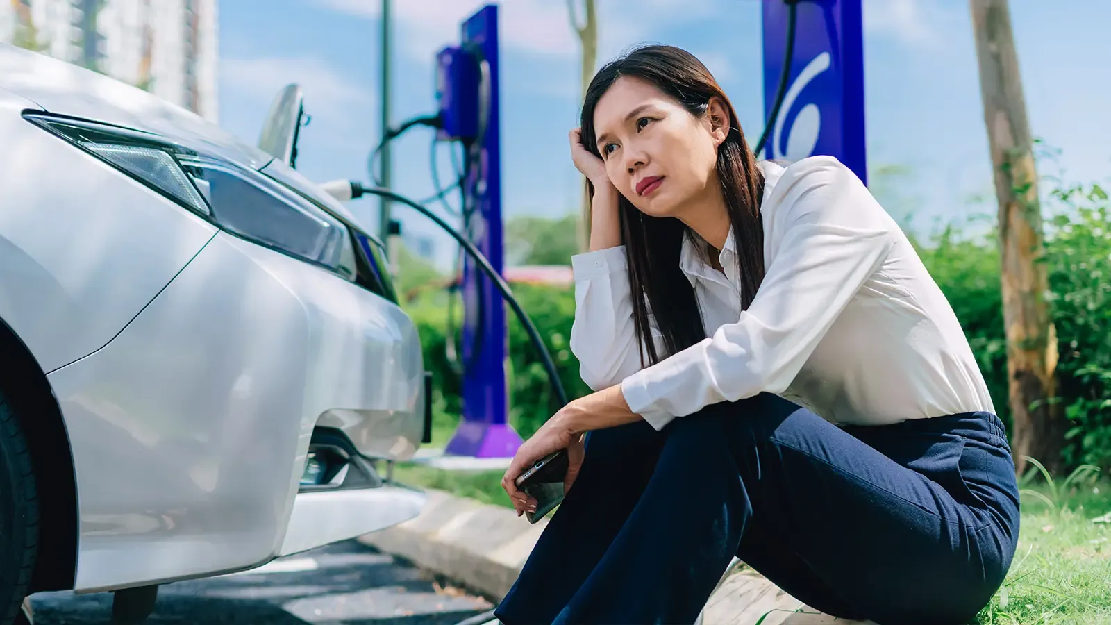 Woman disappointed with her charge