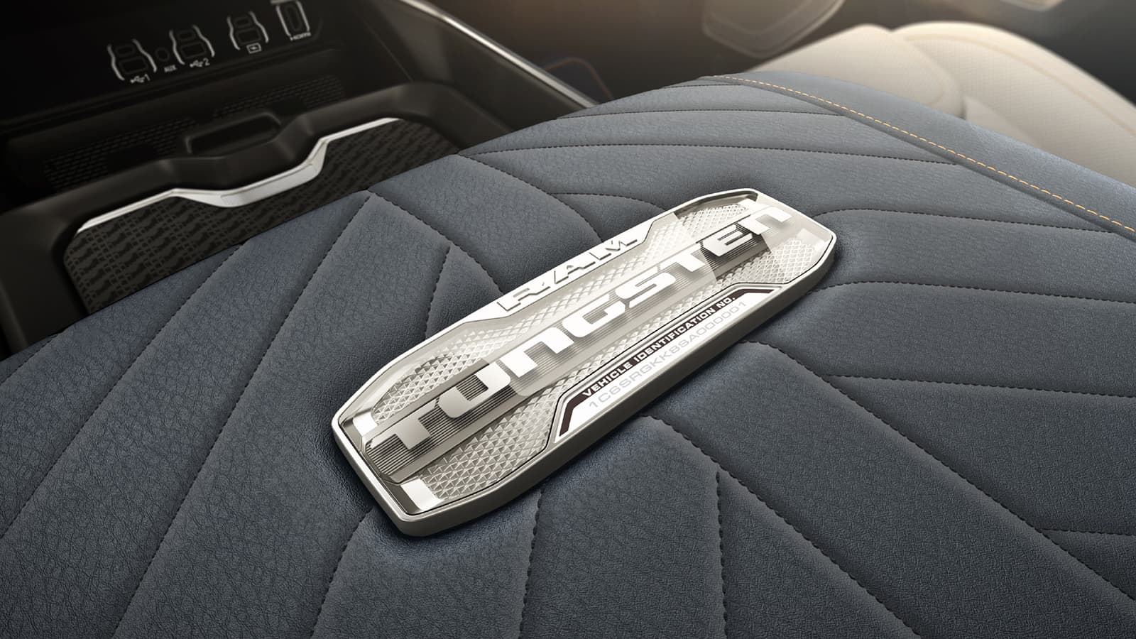 Ram 1500 REV close-up of middle console