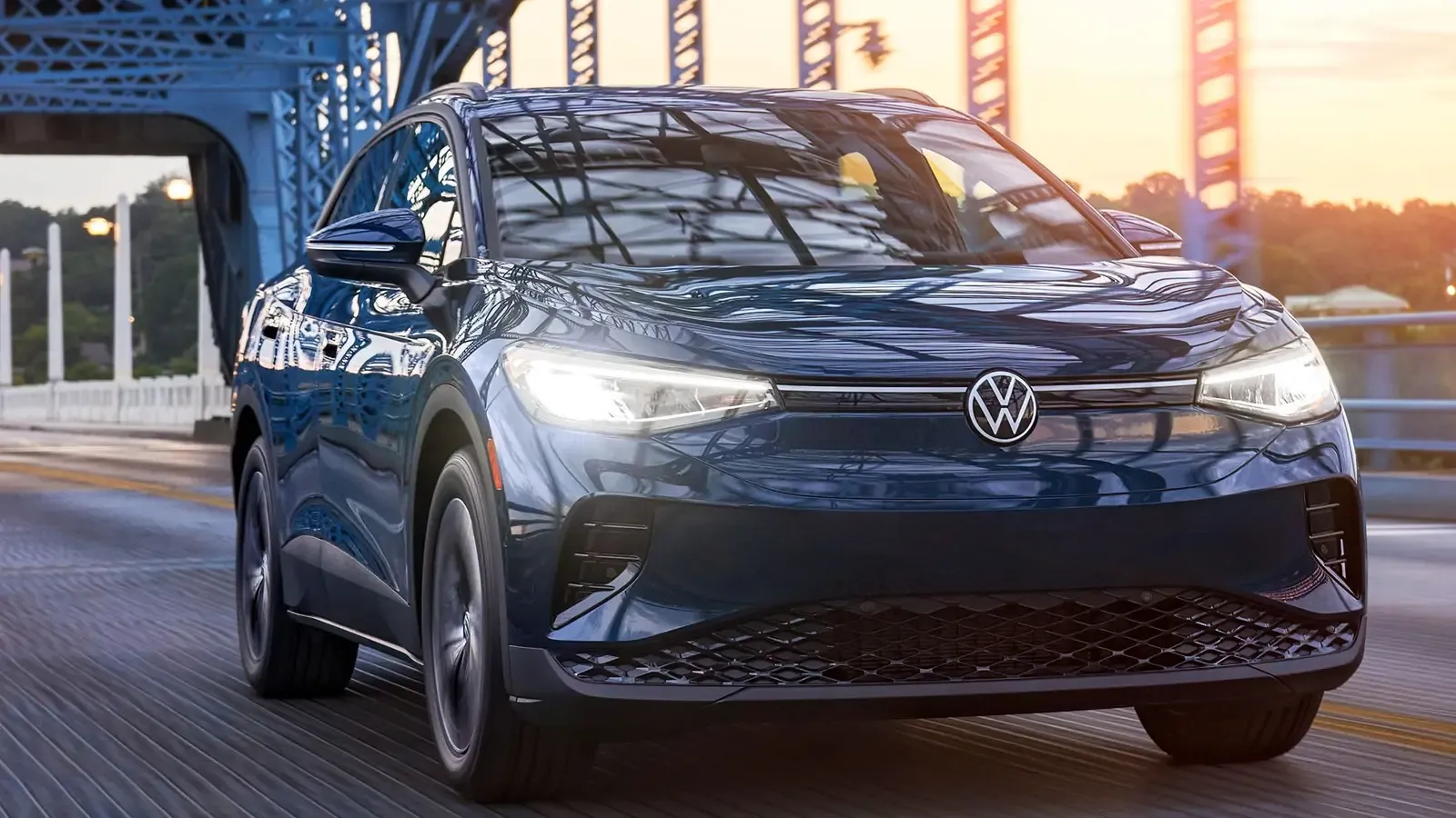 Volkswagen ID.4 on the road Front profile