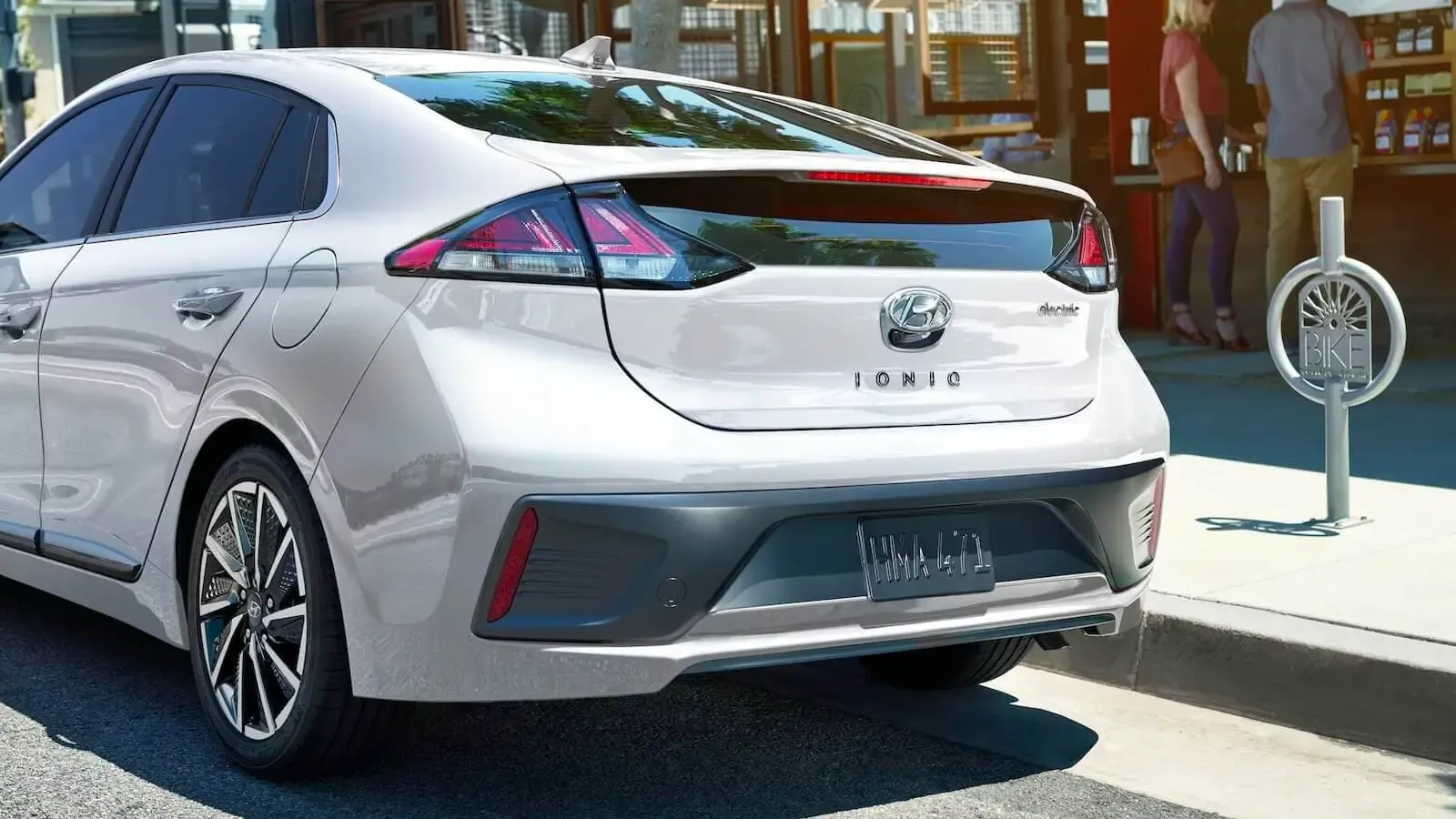 Parked exterior shot of Hyundai Ioniq