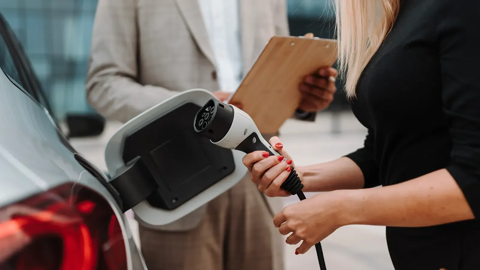 Person considering to purchase an electric car