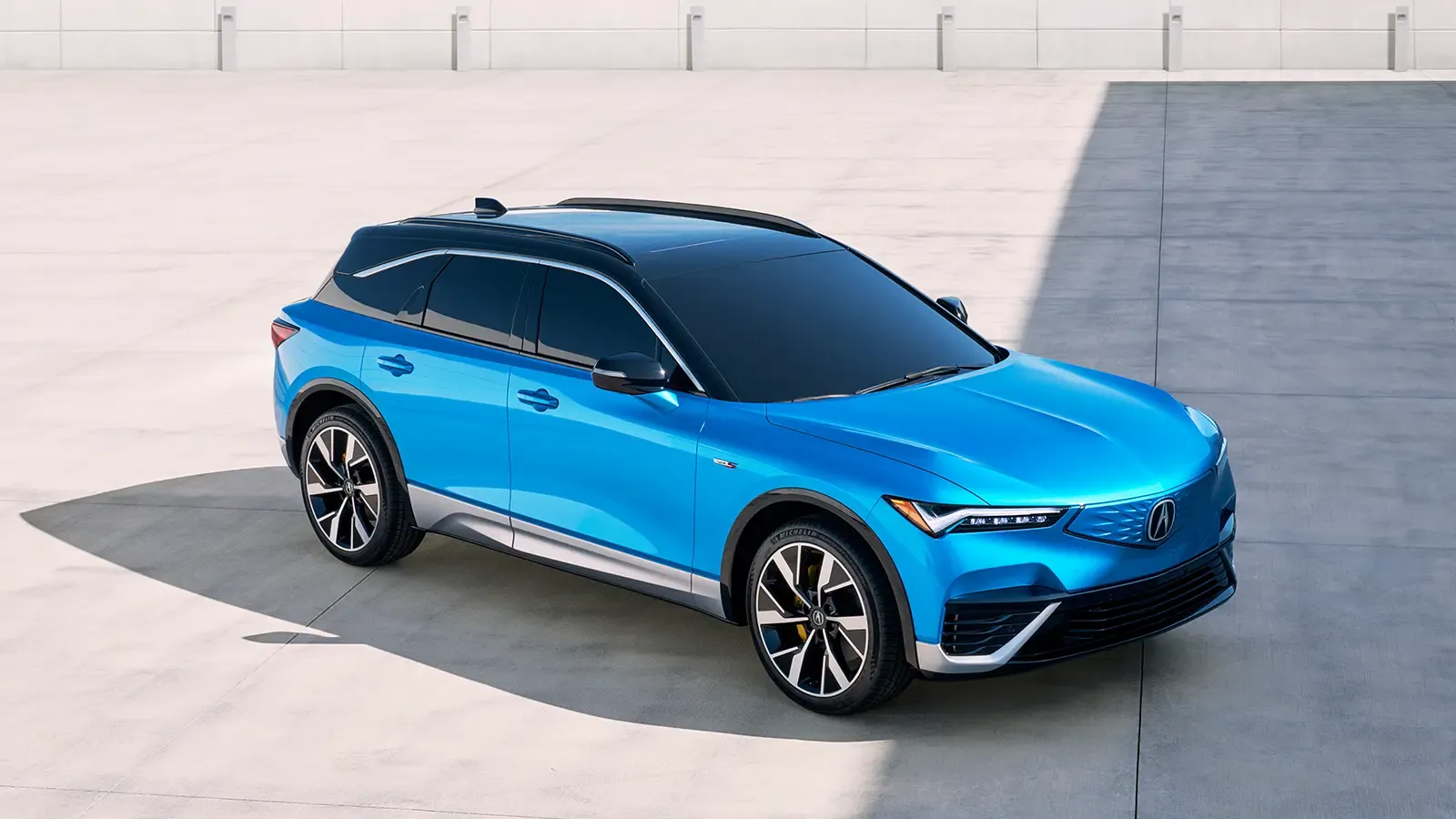 Front view of Acura's first all-electric model, the ZDX, will launch in early 2024.