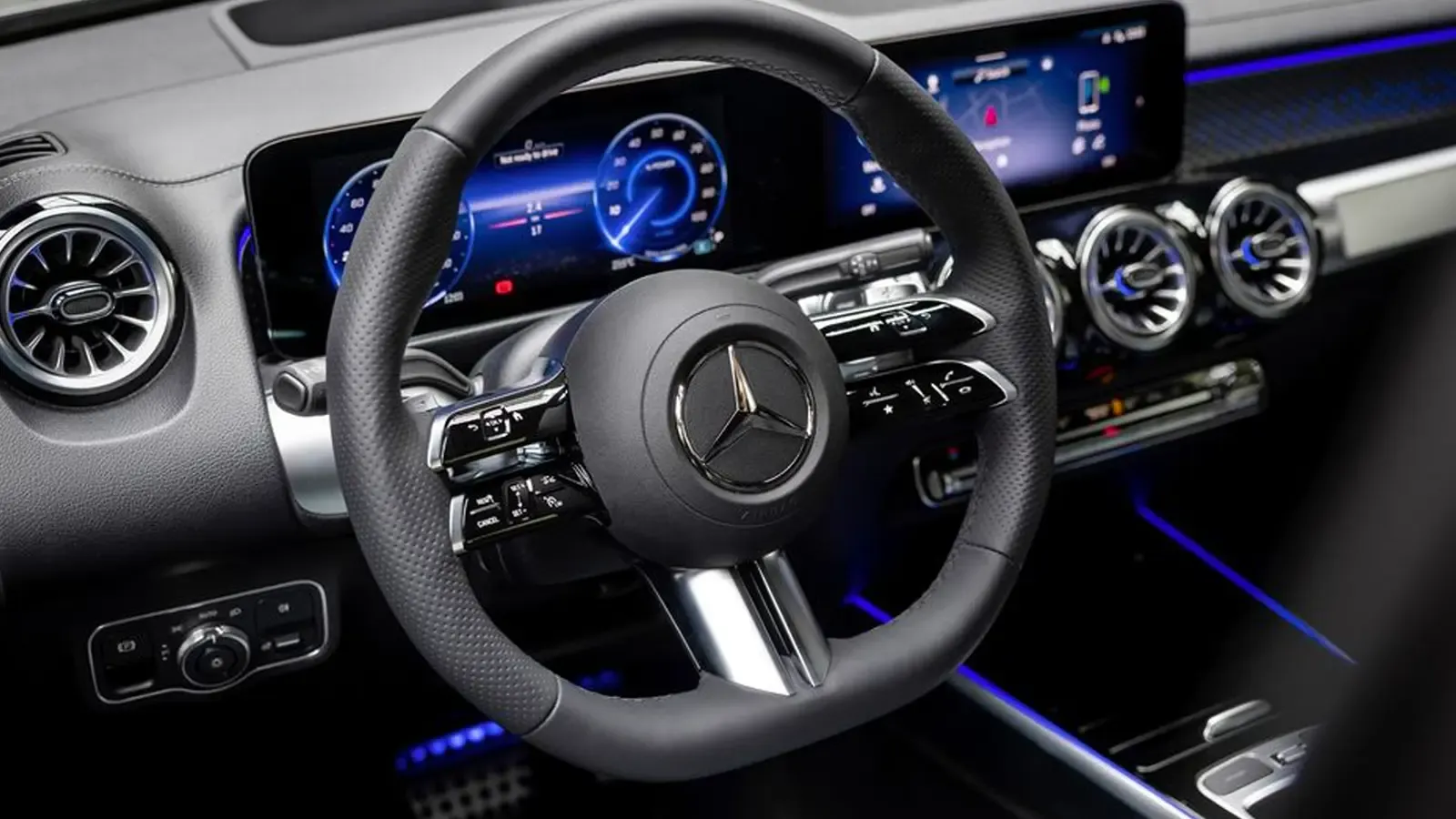 The Mercedes-Benz EQB interior front seat system