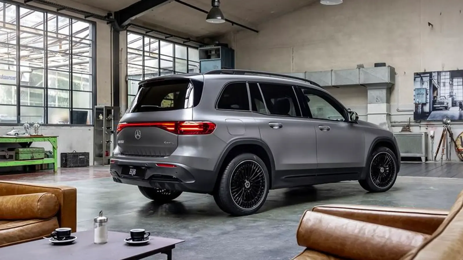 The Mercedes-Benz EQB back exterior view