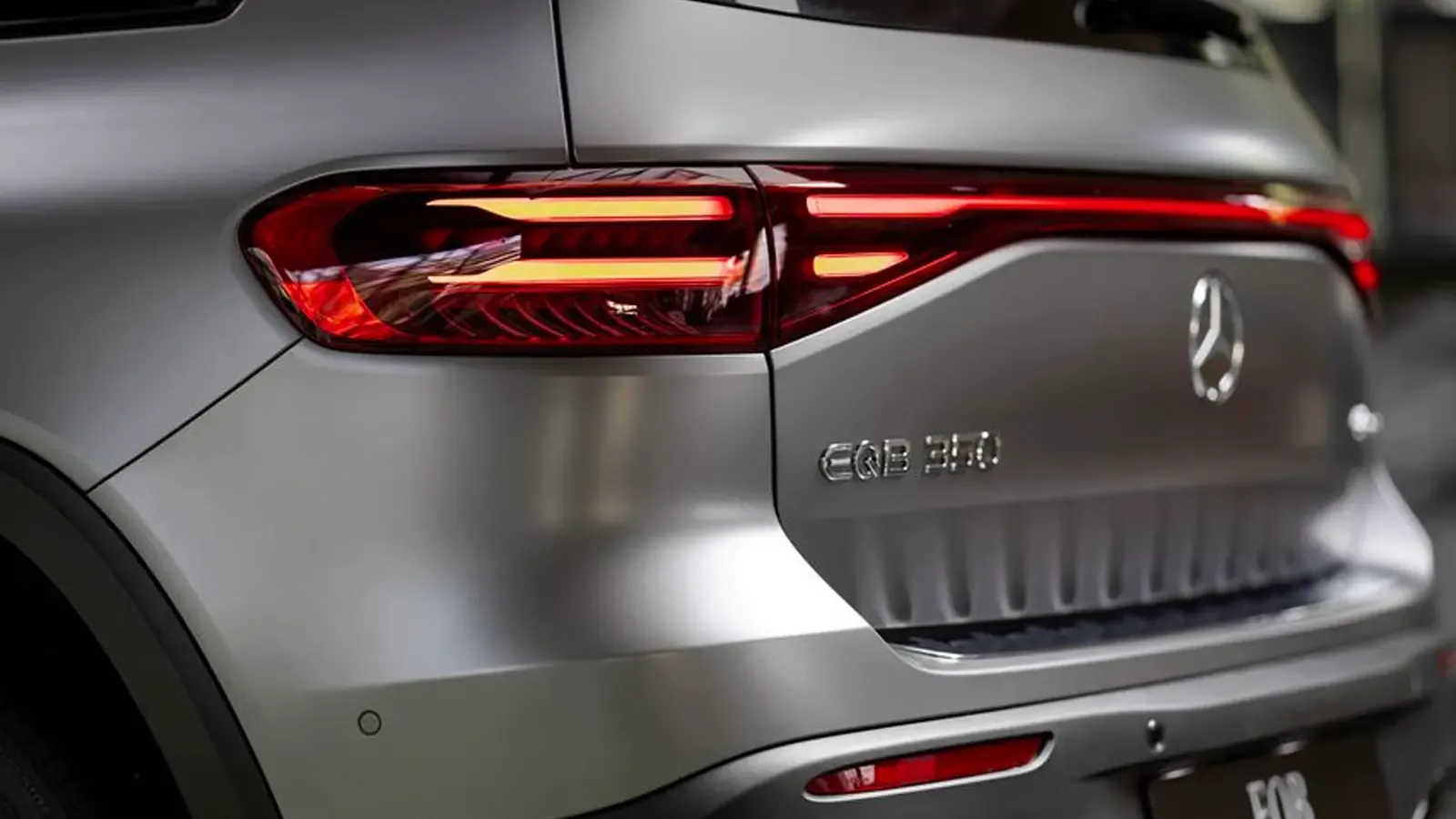 The Mercedes-Benz EQB close up of side