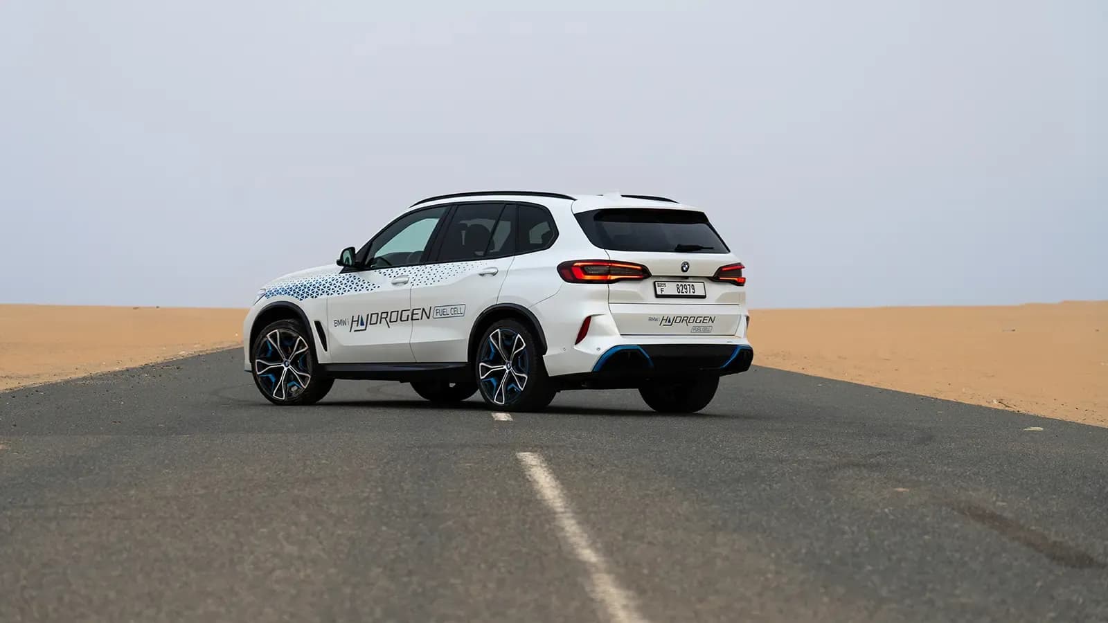 BMW Hydrogen ix5 back view exterior on the road