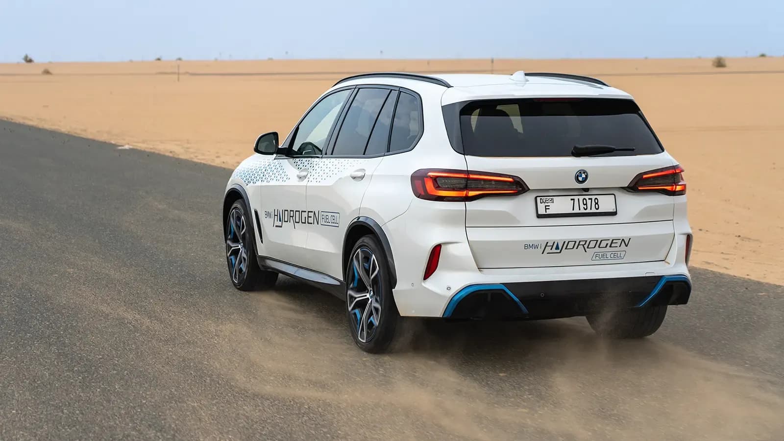 BMW Hydrogen ix5 driving on the road