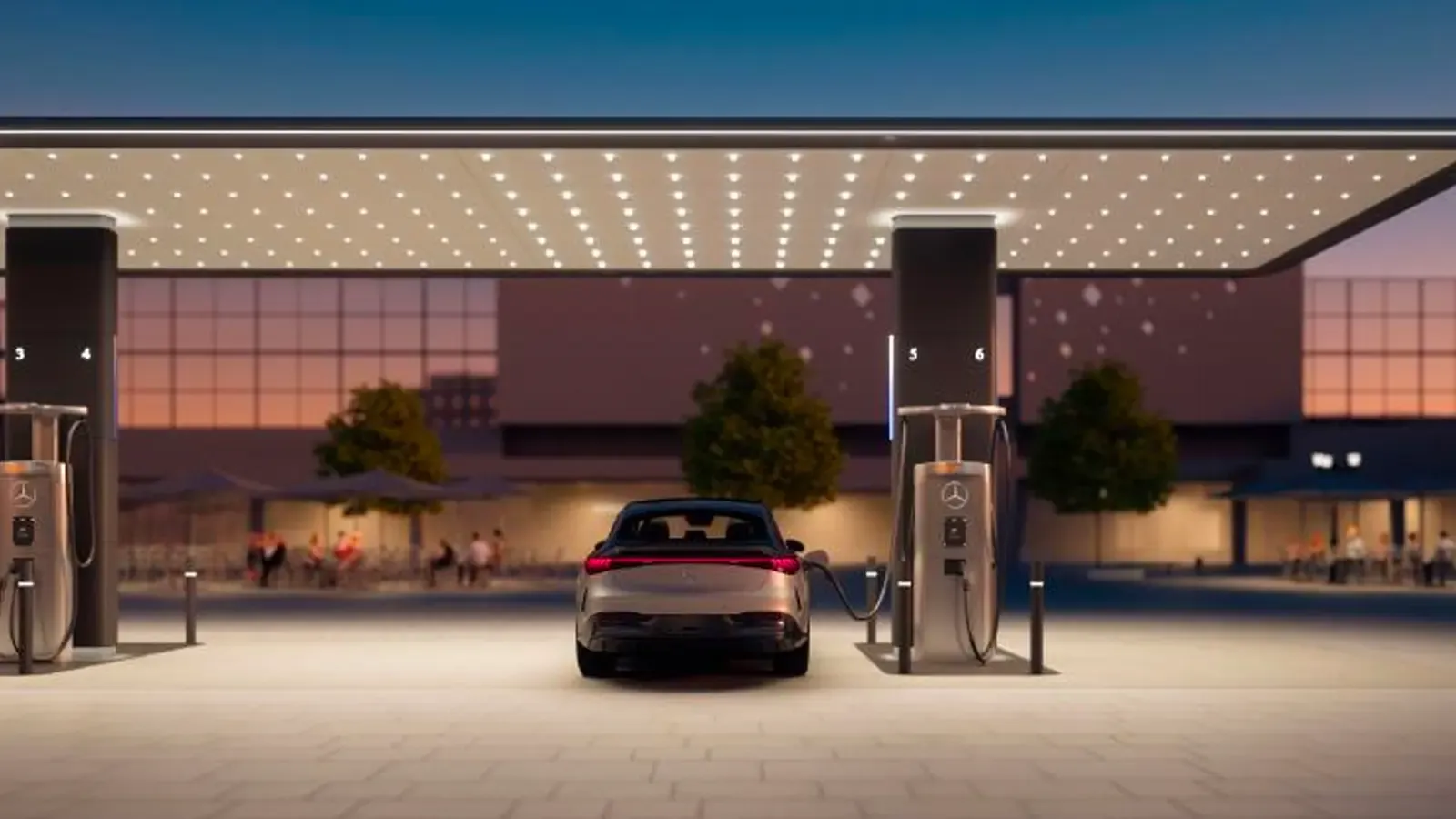 Mercedes partnered with Buc-Ee charging station concept