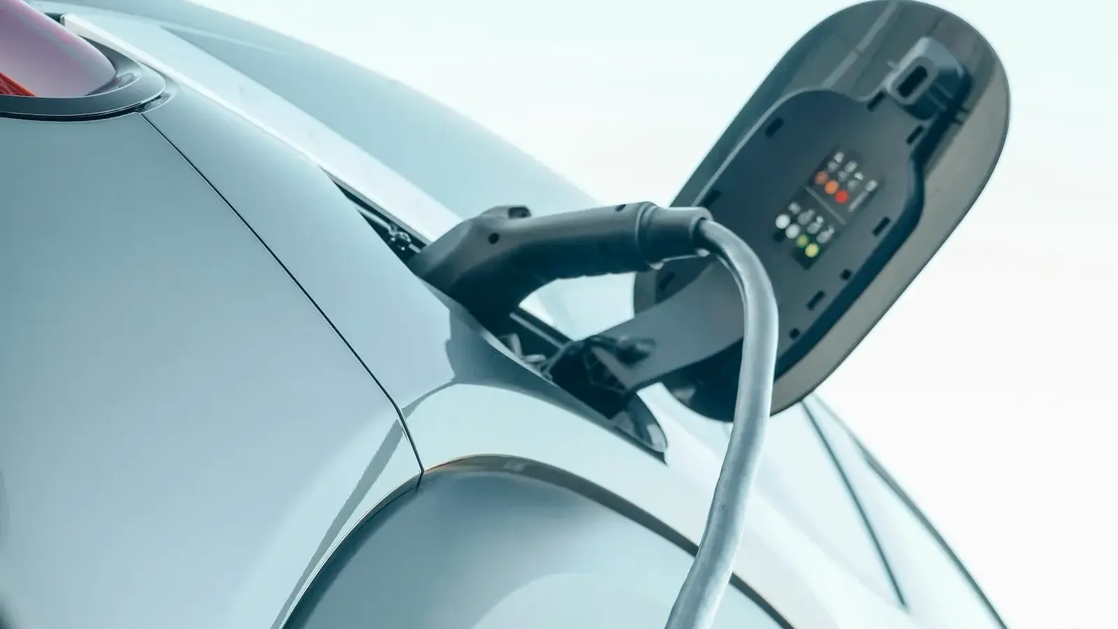 Close up of EV charging