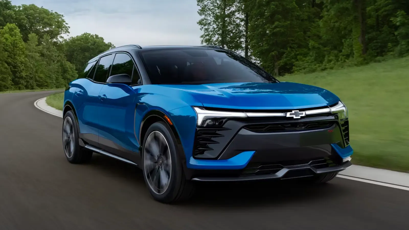 Chevrolet Blazer EV driving on the road