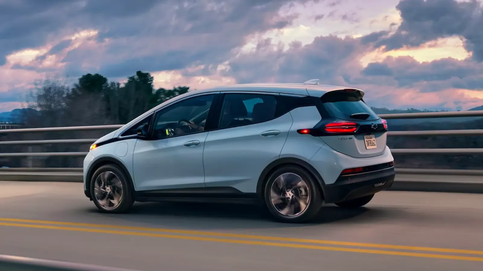 Chevrolet Bolt driving on the road