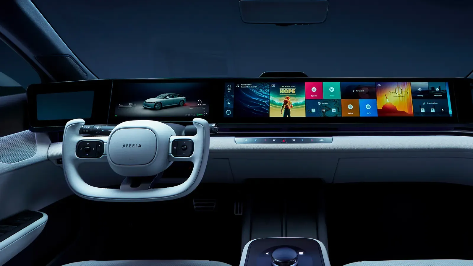 Afeela Sedan interior model front view