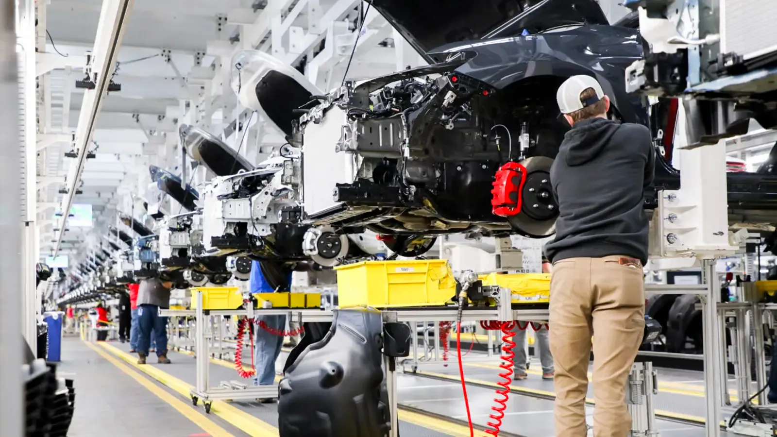 Man working in the Toyota Kentucky plant