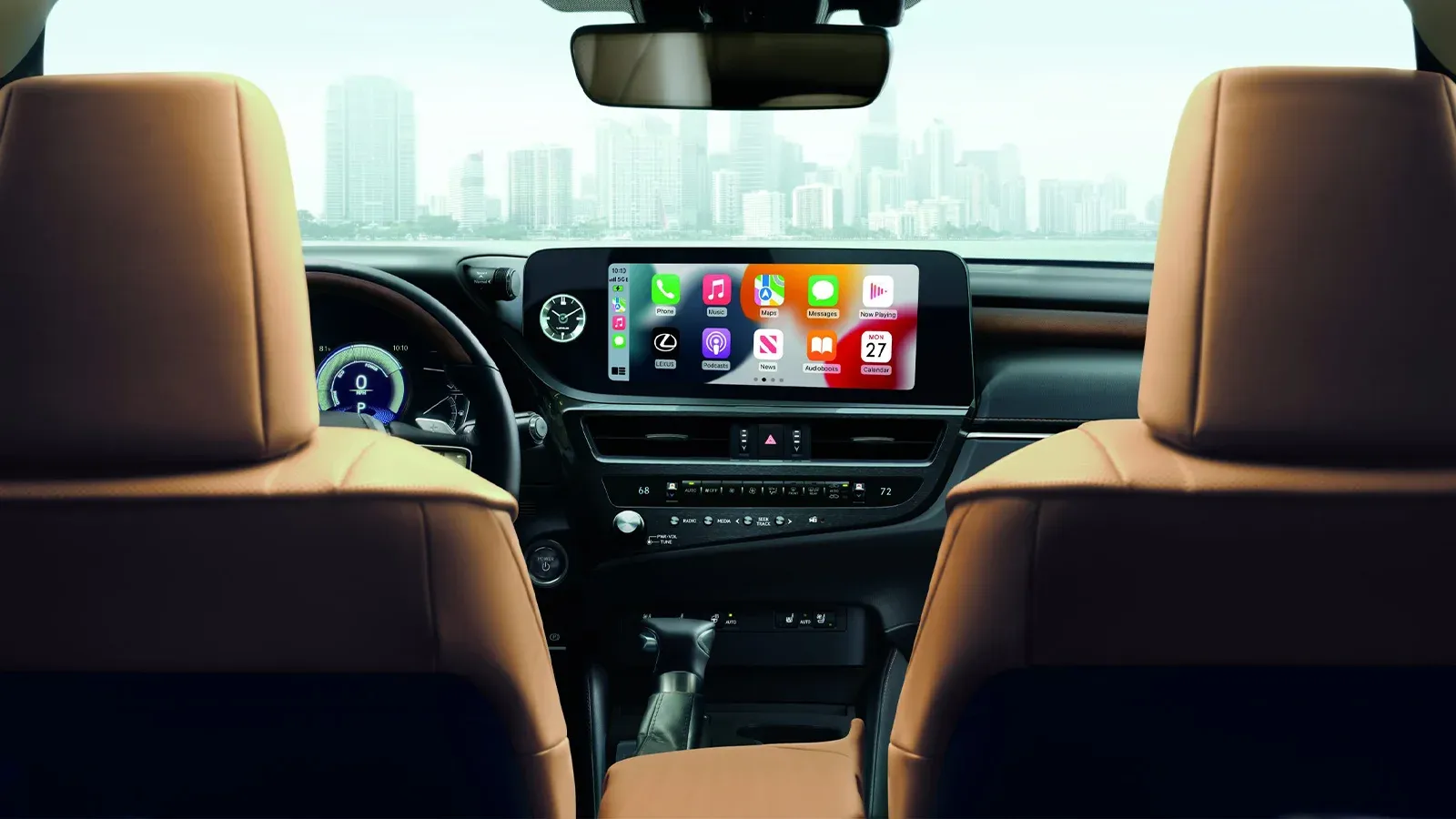 interior front of a lexus