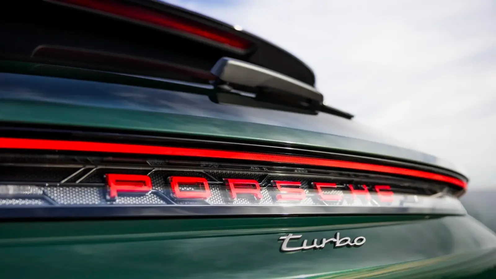 Porsche Taycan exterior close up of back