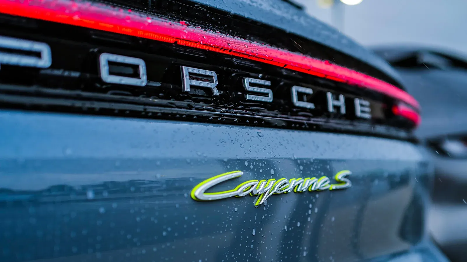 close up of Porsche Cayenne S E-Hybrid