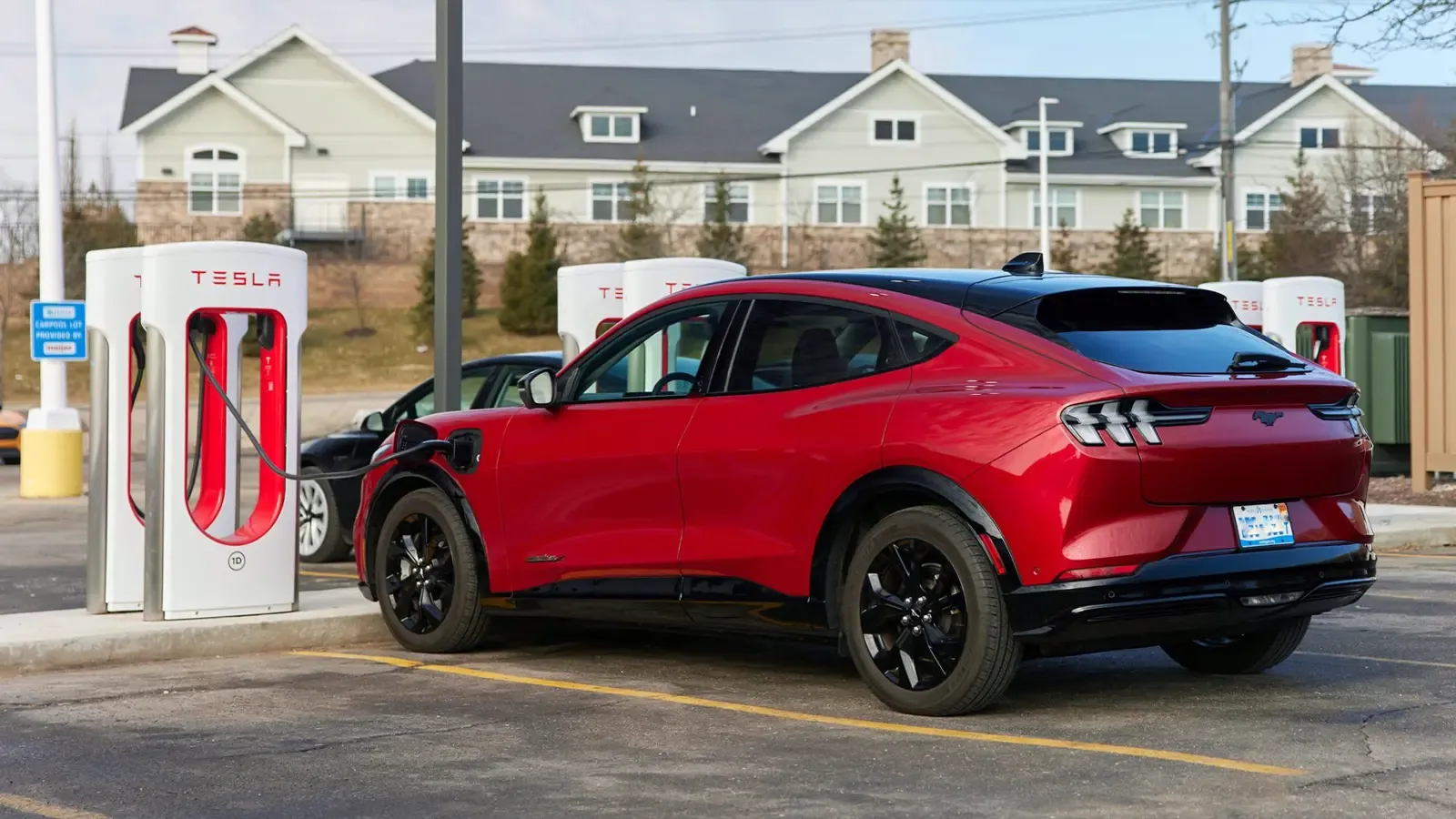 EV using Tesla Supercharger