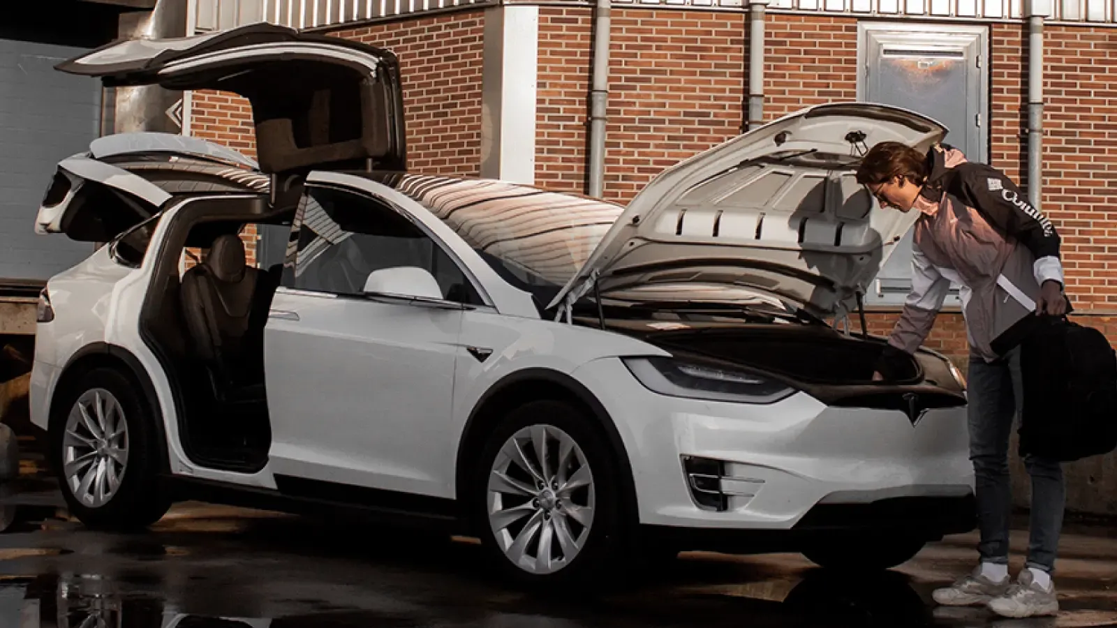 2020 Tesla Model X with Front Trunk Open