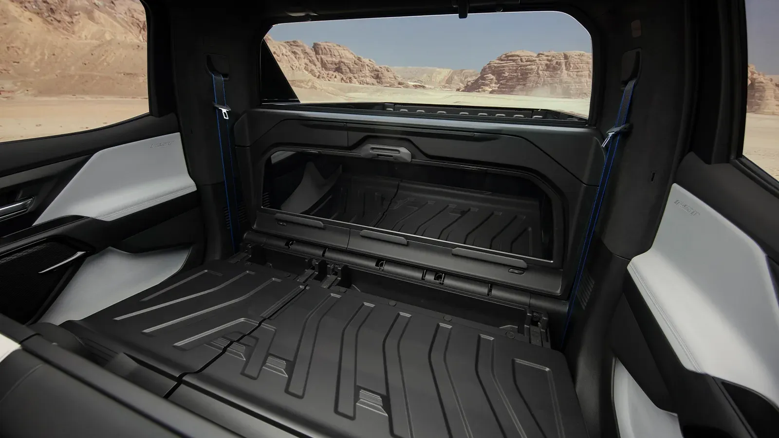 backseat of chevy silervado EV