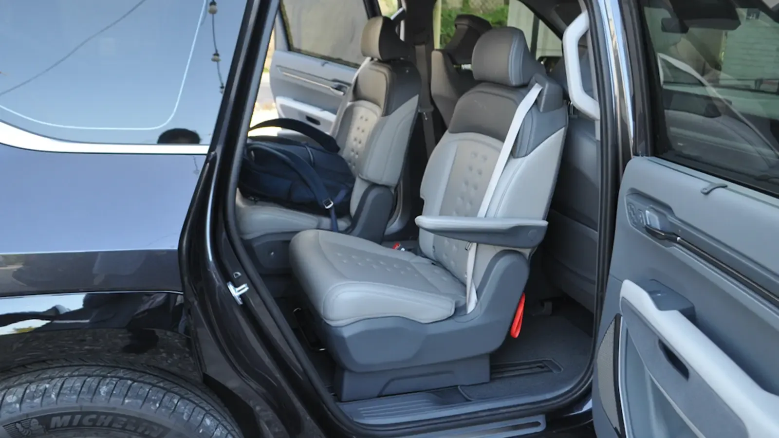 Kia EV9 rear facing seat row view